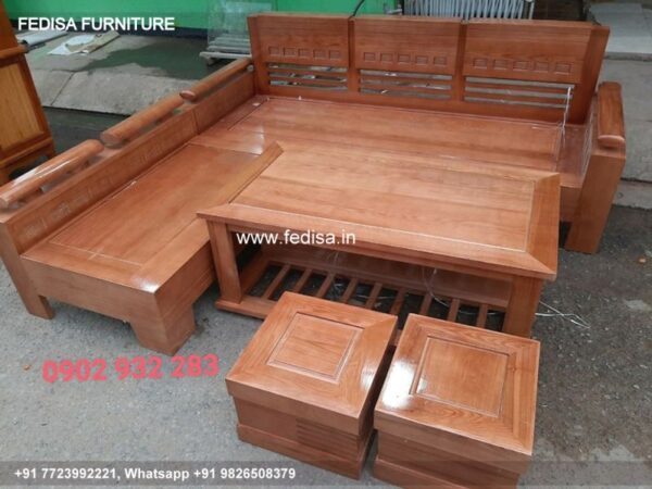 Wooden Sofa Set Wooden Arabic Sofa Set No-5731 L Shape Wooden Sofa Set