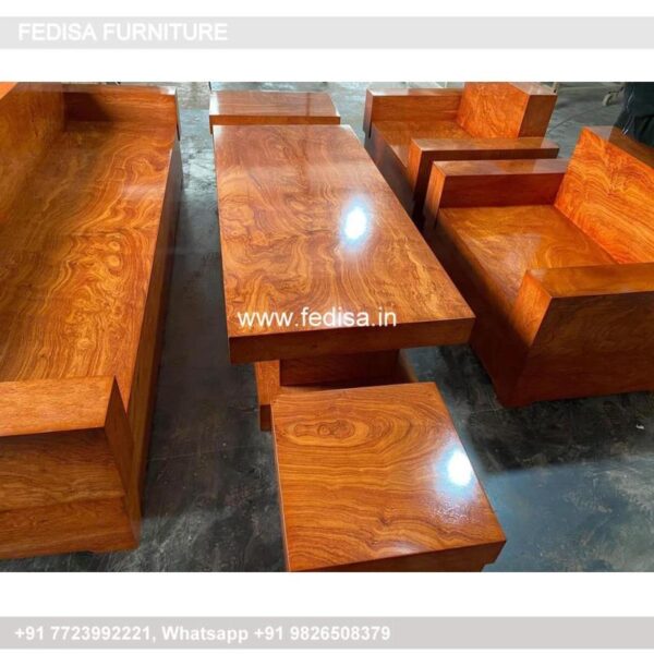 Wooden Sofa Set Wooden Blue Velvet Sofa Set No-5796 L Shape Wooden Sofa Set