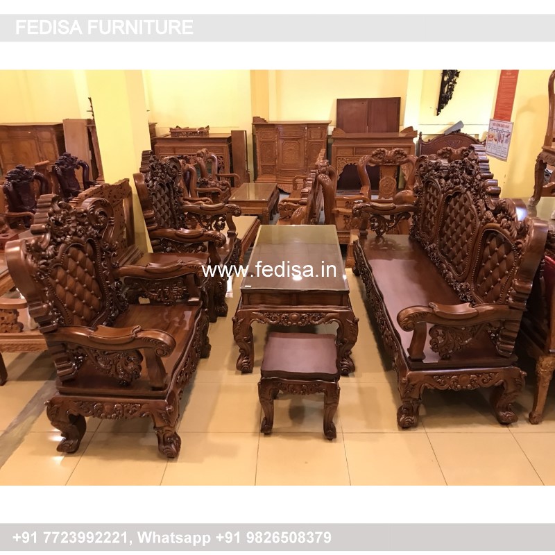 Wooden Sofa Set Wooden Lounge Sofa Sectional No-5814 Wooden Settee