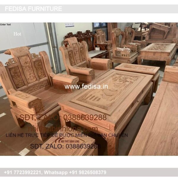 Wooden Sofa Set Wooden Beige Sofa Sectional No-5829 61 Seater Wooden Sofa Set