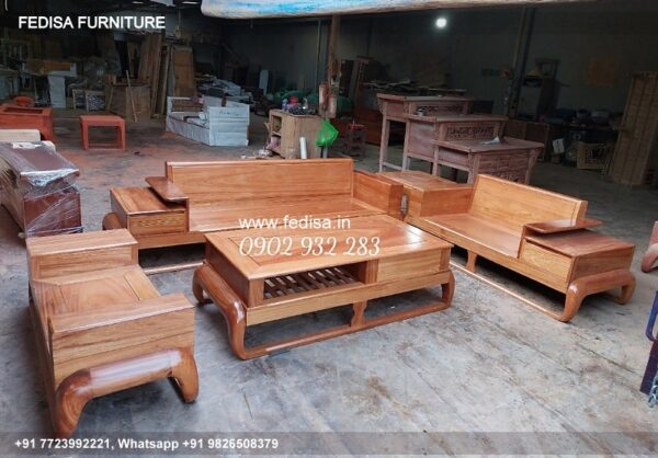 Wooden Sofa Set Wooden Blue Living Room Furniture Sets No-5834 Wooden Street Sofa Set