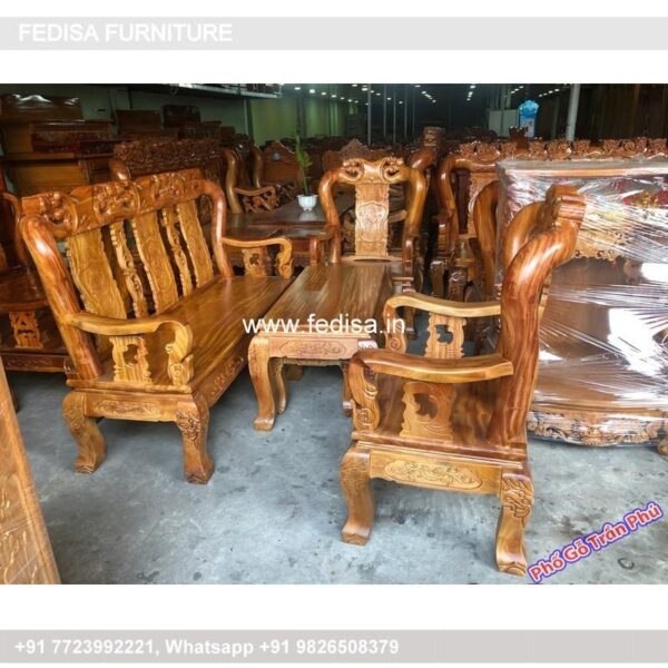 Wooden Sofa Set Led Wooden Sofa Set No-5854 Maharaja Wooden Sofa Set