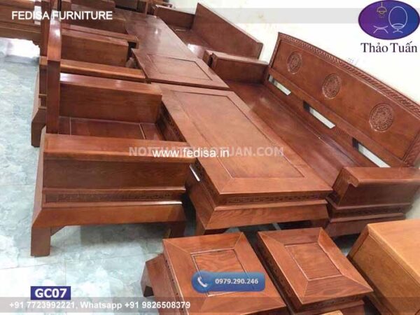 Wooden Sofa Set Wooden Latest Wooden Sofa No-5988 Royal Oak Wooden Sofa Set