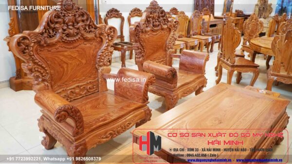 Wooden Sofa Set Wooden Sofa Packages No-5996 Luxury Wooden Sofa Set
