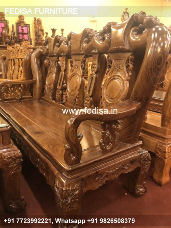Wooden Sofa Set Wooden Winchester Sofa Set No-6022 20 Seater Wooden Sofa Below 10000