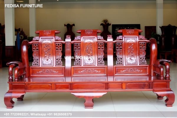 Wooden Sofa Set Wooden L Lounge Sofa No-6028 Wooden Carved Sofa Set