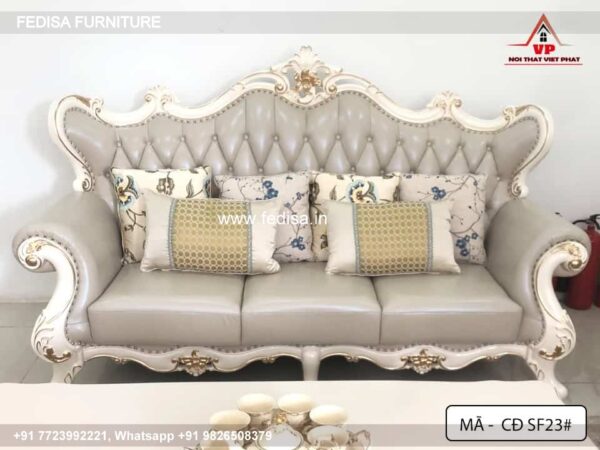 Wooden Sofa Set Wooden Red Color Sofa Set No-6063 23 Seater Wooden Sofa Set