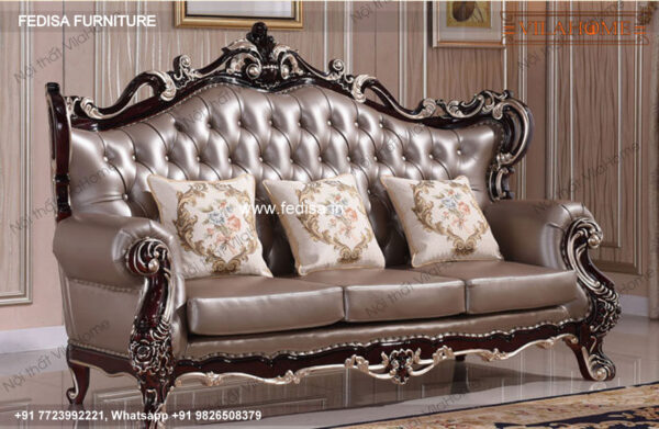 Wooden Sofa Set Wooden Leather Sofa And Recliner Set No-6071 Wooden Sofa Set Online