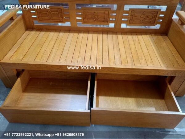 Wooden Sofa Set Wooden Black Color Sofa Set No-6186 L Shape Wooden Sofa Set
