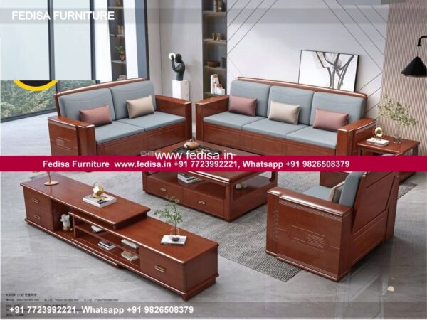 Wooden Sofa Set Wooden Studded Sofa Set No-6266 Wooden Sofa Set Online