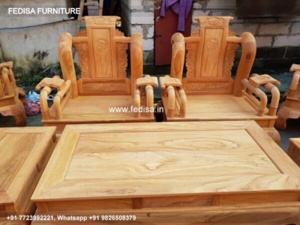 Wooden Sofa Set Wooden Bait Sofa Set No-6323 27 Seater Wooden Sofa Set