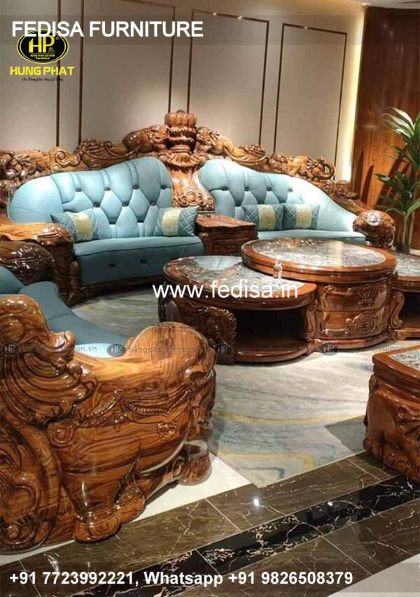 Wooden Sofa Set Wooden Genuine Leather Couch Set No-6347 25 Seater Wooden Sofa Below 10000