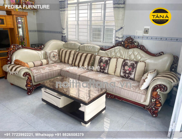 Wooden Sofa Set Wooden U Shape Sofa Price No-6348 91 Seater Wooden Sofa Set