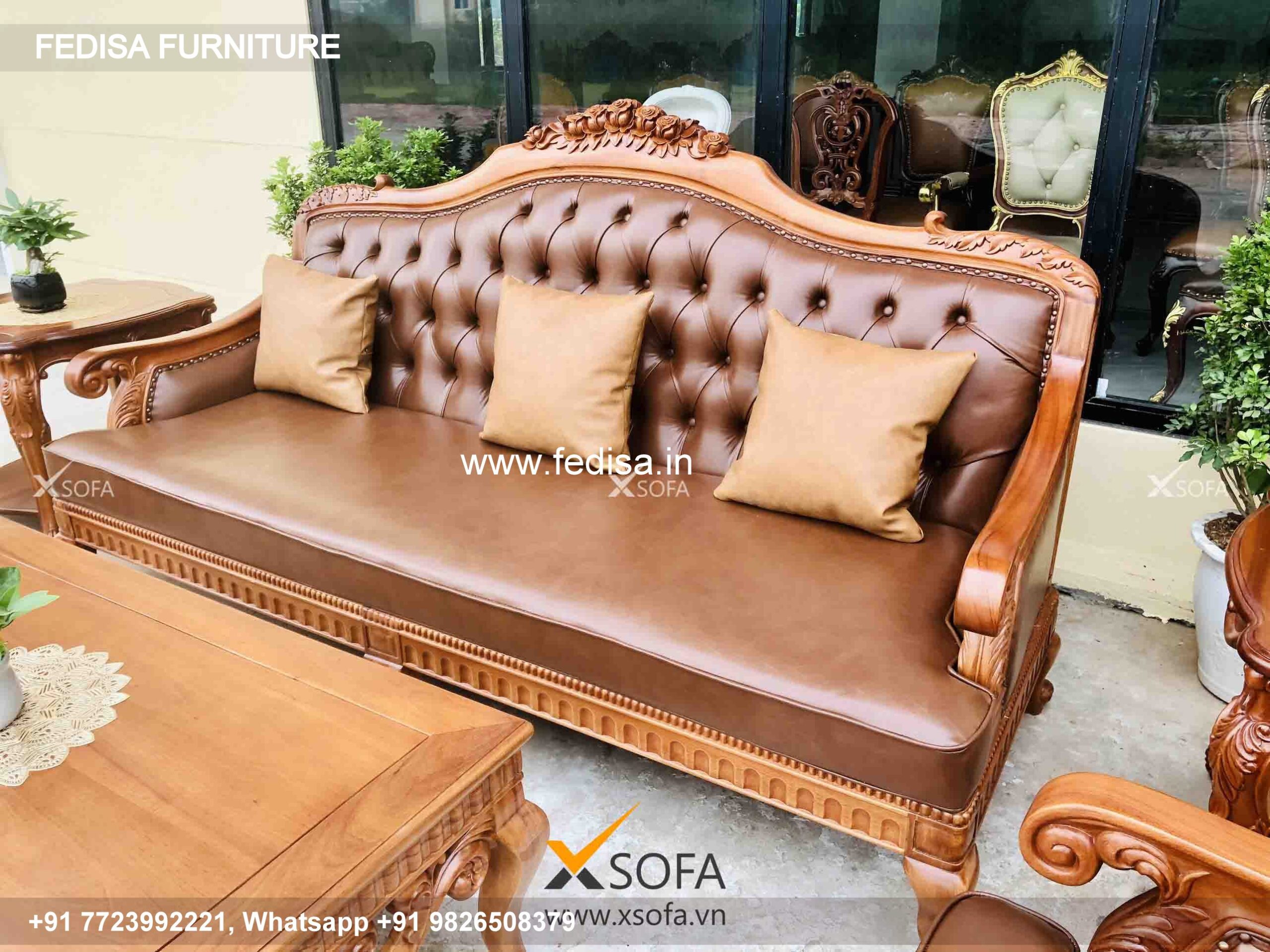 Wooden Sofa Set Wooden Maroon Color Sofa Set No-6404 Wooden Sofa Online