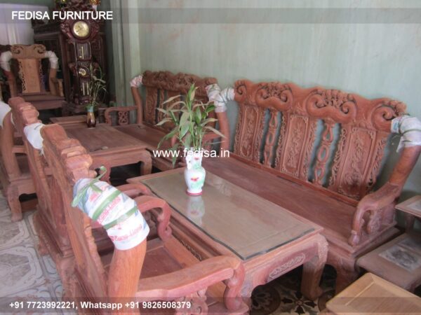 Wooden Sofa Set Wooden Button Sofa Set No-6407 L Shape Sofa Set Wooden