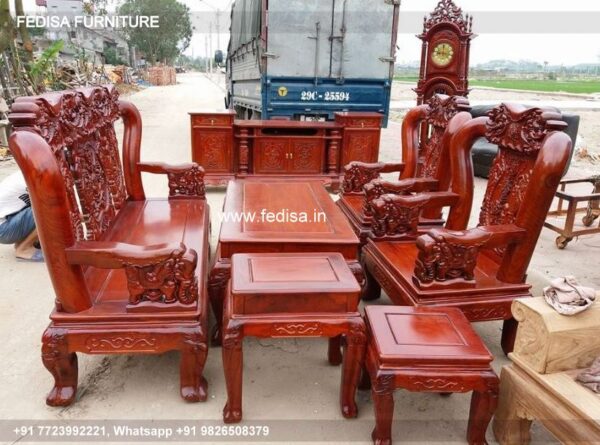 Wooden Sofa Set Wooden Kananwood Oatmeal Living Room Set No-6410 Simple Wooden Sofa Set