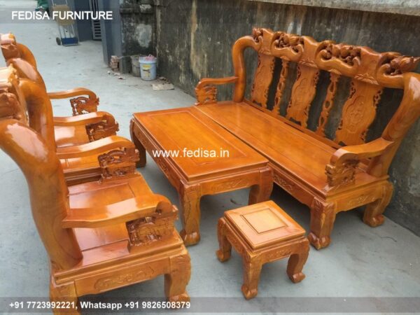 Wooden Sofa Set Wooden Sofa 3 1 1 Sets No-6420 Wooden Sofa Set Amazon