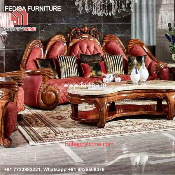 Wooden Sofa Set Wooden Couch Sets For Sale No-6517 L Shape Wooden Sofa