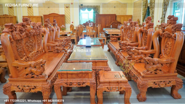 Wooden Sofa Set Wooden 2 Seater Sofa No-6550 Latest Wooden Sofa