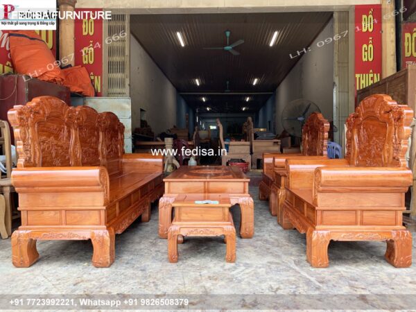 Wooden Sofa Set Wooden Bed Sofa Set No-6553 Royal Wooden Sofa Set