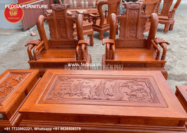 Wooden Sofa Set Wooden Seven Seater Sofa No-6559 Wooden Sofa Set Price Below 20006
