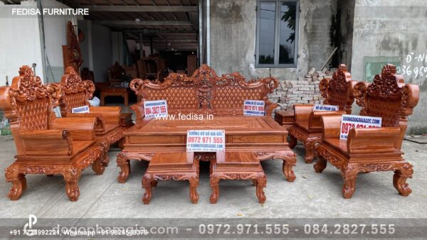 Wooden Sofa Set Wooden Beige Sofa Set No-6585 Wooden Setty
