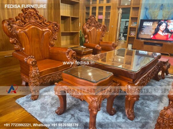 Wooden Sofa Set Wooden Drawing Room Sofa Set No-6618 Royal Wooden Sofa Set