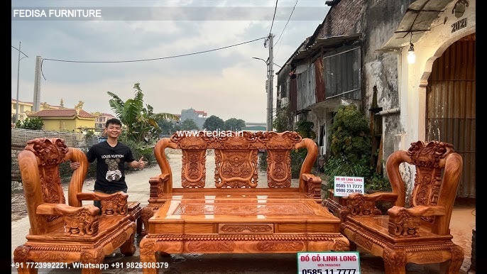 Wooden Sofa Set Wooden Bamboo Sofa Set Olx No-6741 Best Wooden Sofa