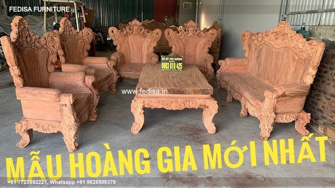 Wooden Sofa Set Wooden Soft Sofa Set No-6748 Royal Wooden Sofa Set