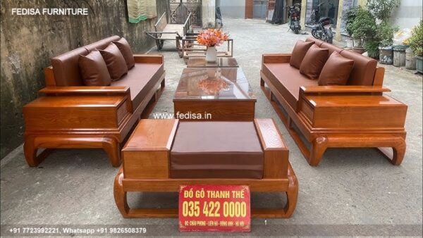 Wooden Sofa Set Wooden Purple Couch Set No-6759 Black Wooden Sofa Set