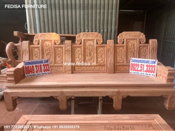 Wooden Sofa Set Wooden Royal Blue Couch Set No-6822 Royal Oak Wooden Sofa Set