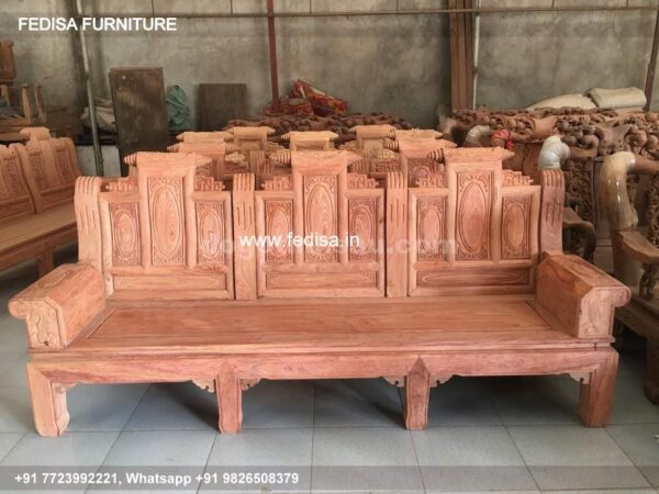 Wooden Sofa Set Wooden Arabic Style Sofa No-6923 53 Seater Wooden Sofa Set