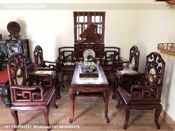 Wooden Sofa Set Wooden 8 Piece Recliner Set No-6987 55 Seater Wooden Sofa Set