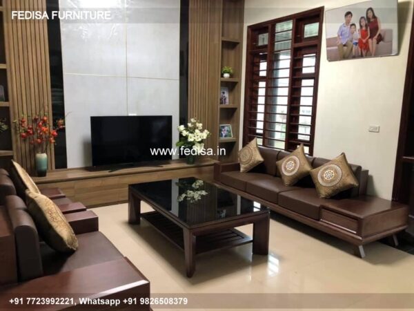 Wooden Sofa Set Wooden Leather Couch And Chair Set No-6999 Wooden Royal Sofa Set