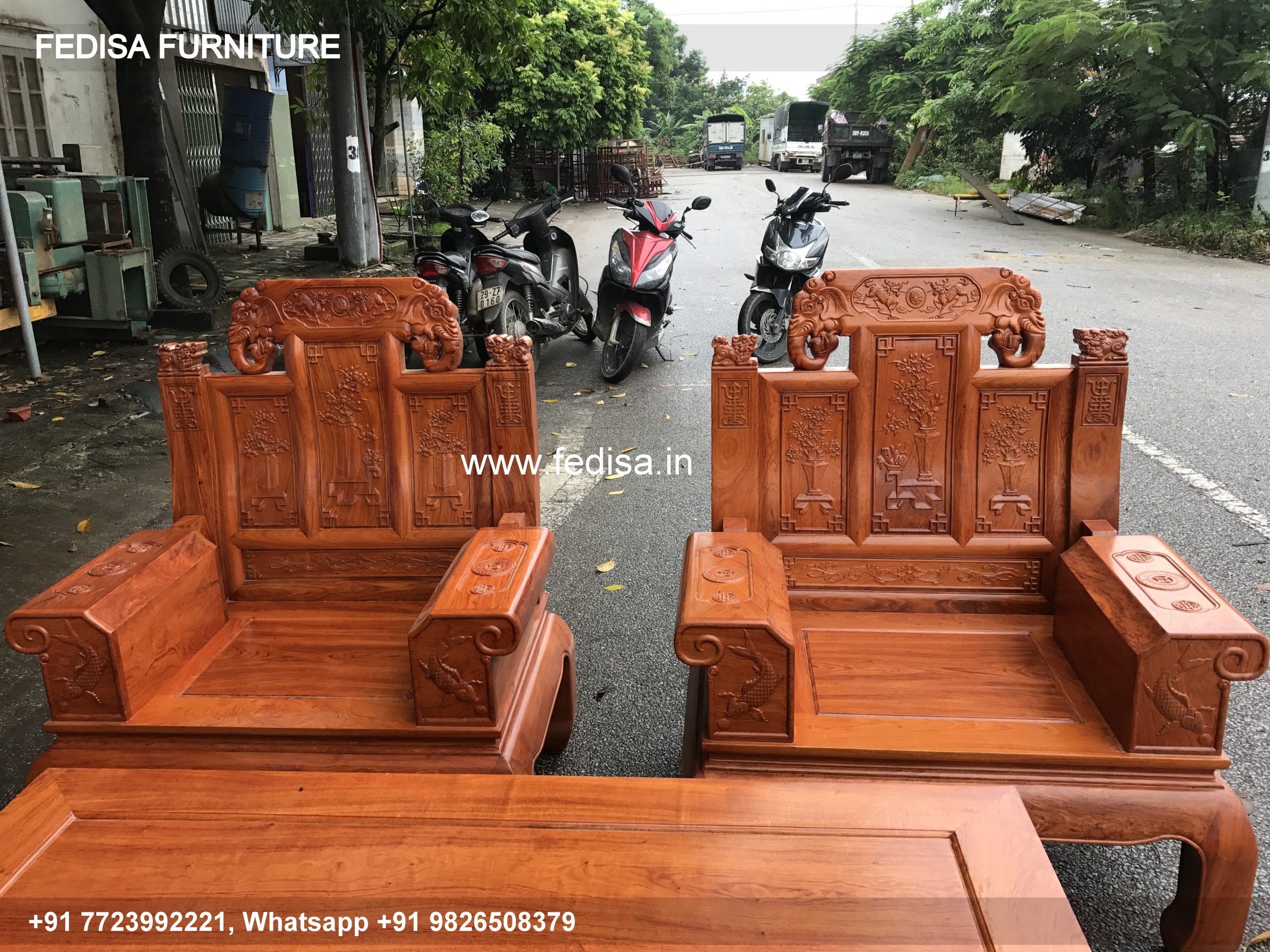 Wooden Sofa Set Wooden Corner Sofa With Table No-7007 Godrej Wooden Sofa