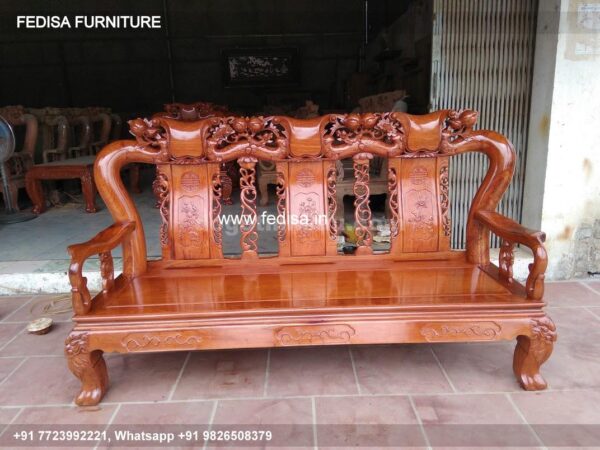 Wooden Sofa Set Wooden Mini Corner Sofa Set With Storage No-7008 Royal Wooden Sofa Set