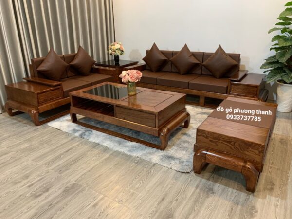 Wooden Sofa Set Wooden Leather Recliner Set No-7043 Wooden Sofa Online