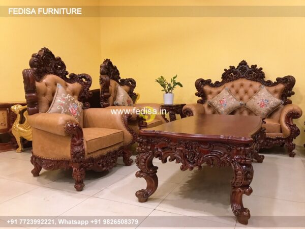 Wooden Sofa Set Wooden 9 Piece Sofa Table Set No-7052 59 Seater Wooden Sofa Set