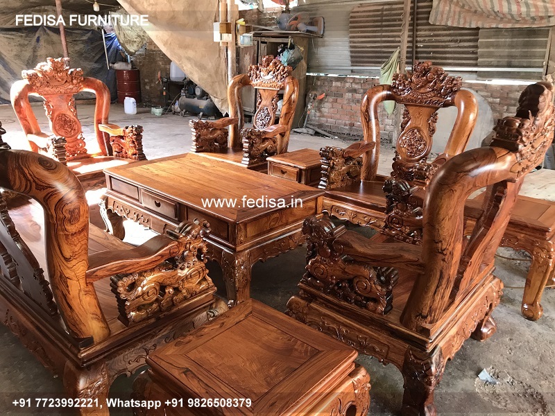 Wooden Sofa Set Wooden Upholstered Sofa Set No-7078 Maharaja Wooden Sofa Set