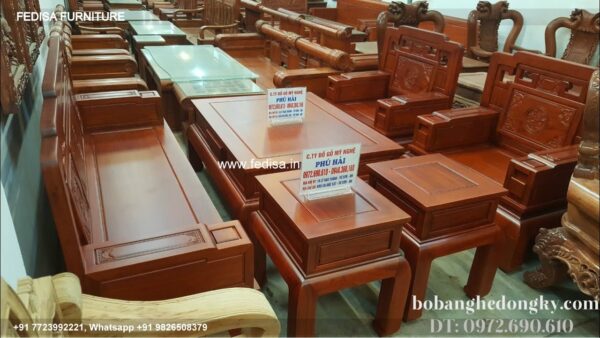 Wooden Sofa Set Wooden 10 Seater Sofa L Shape No-7439 Simple Wooden Sofa Set