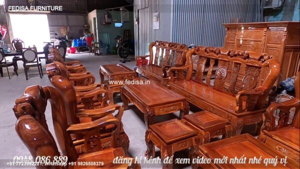 Wooden Sofa Set Wooden 2pc Living Room Set No-7480 Luxury Wooden Sofa Set