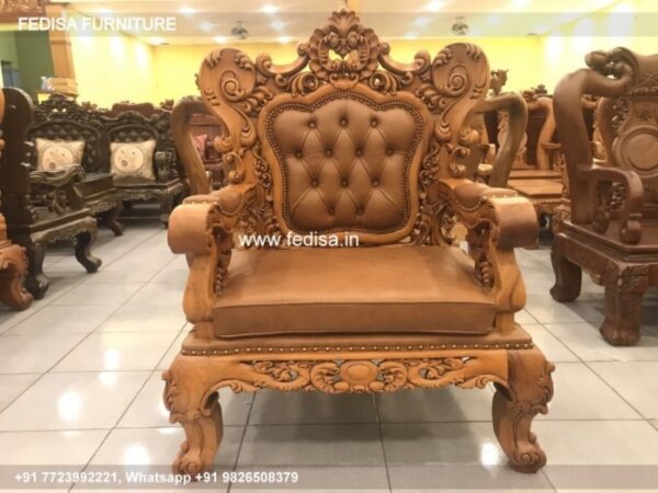 Wooden Sofa Set Wooden Leather Corner Sofa Set No-7490 Wooden Sofa Set Online