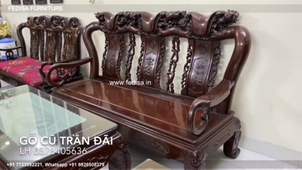 Wooden Sofa Set Wooden Comfortable Living Room Sets No-7508 89 Seater Wooden Sofa Set