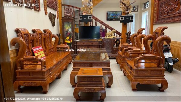 Wooden Sofa Set Wooden Small L Shaped Sleeper Sofa No-7522 Simple Sofa Set Wooden