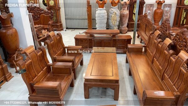 Wooden Sofa Set Wooden L Side Sofa No-7537 Royal Oak Wooden Sofa Set