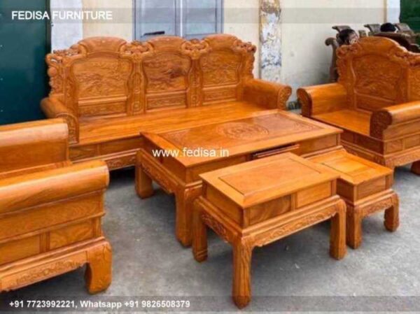 Wooden Sofa Set Wooden Bait Sofa Set No-7612 28 Seater Wooden Sofa Set