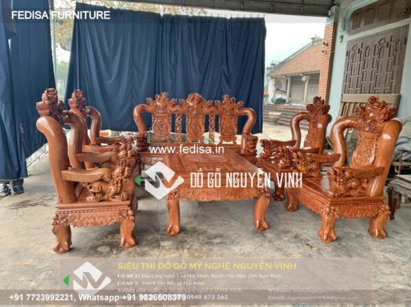 Wooden Sofa Set Wooden Royal Blue Sofa Set No-7946 Wooden Corner Sofa Set