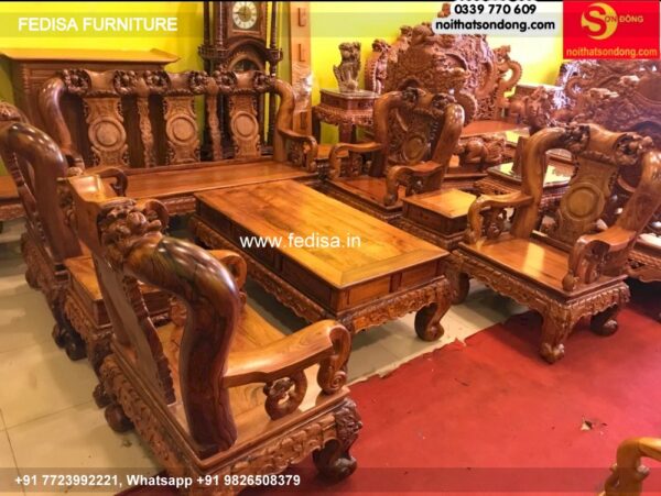 Wooden Sofa Set Wooden Beige L Shaped Couch No-8210 16 Seater Wooden Sofa Below 10000