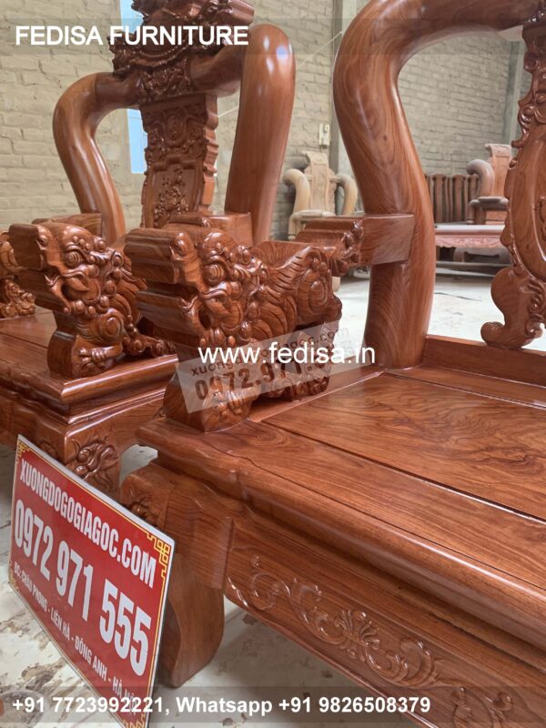 Wooden Sofa Set Wooden Tufted Sofa Sectional No-8244 L Shape Wooden Sofa Set