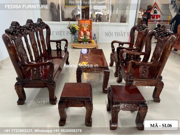Wooden Sofa Set Wooden 13 Seater Sofa Set For Living Room No-8365 Cushion For Wooden Sofa Set